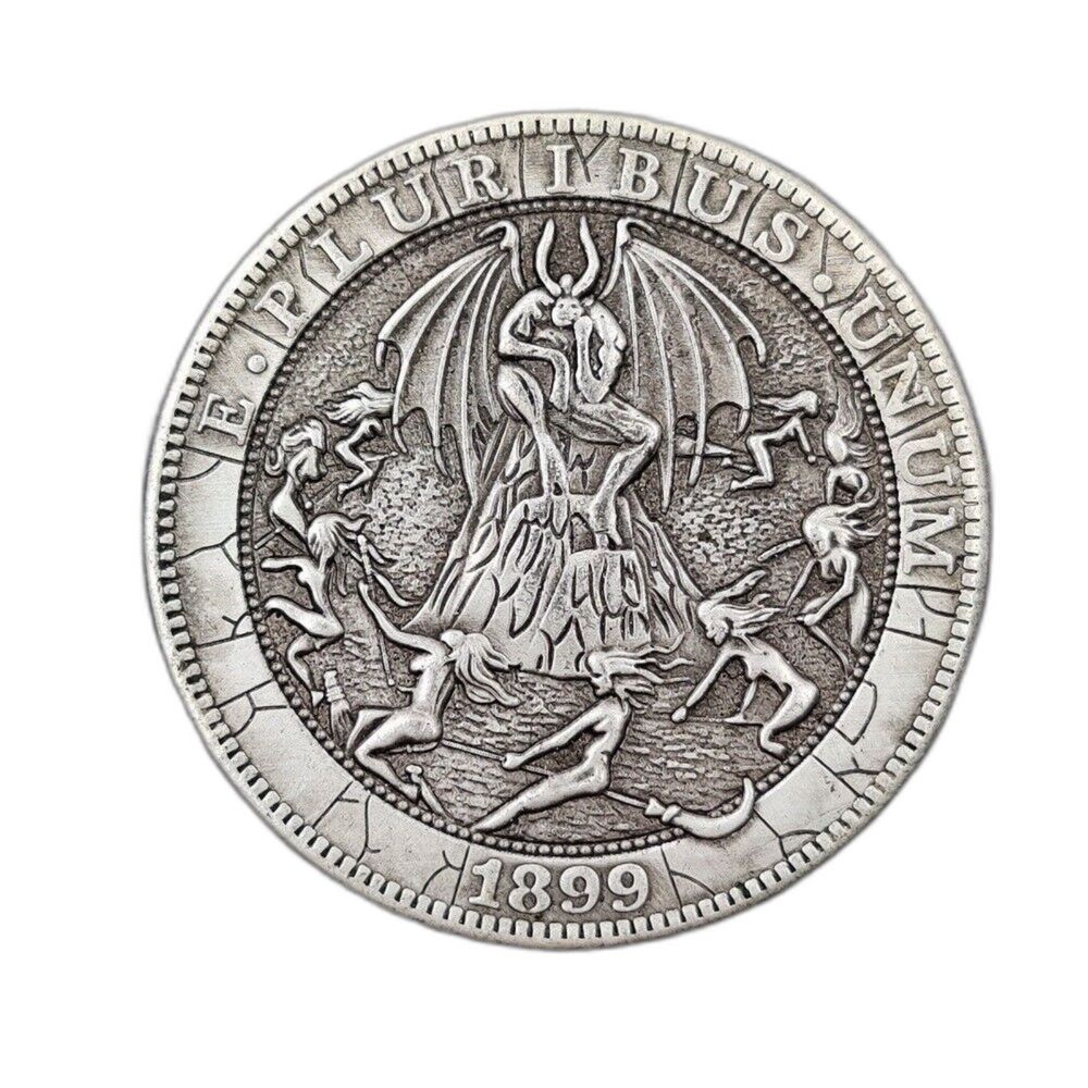 Lucifer Dancing Witches Pattern Hobo Coin